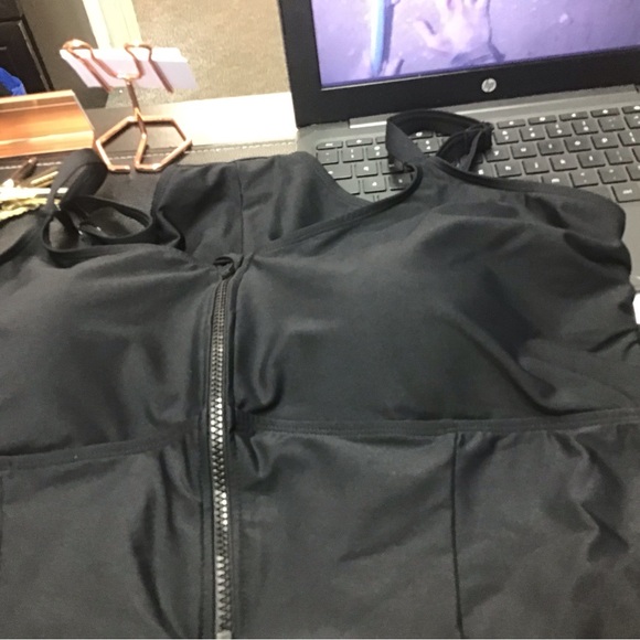 Torrid 3 plus size black corset lace up one piece swimsuit NWT - Picture 5 of 9